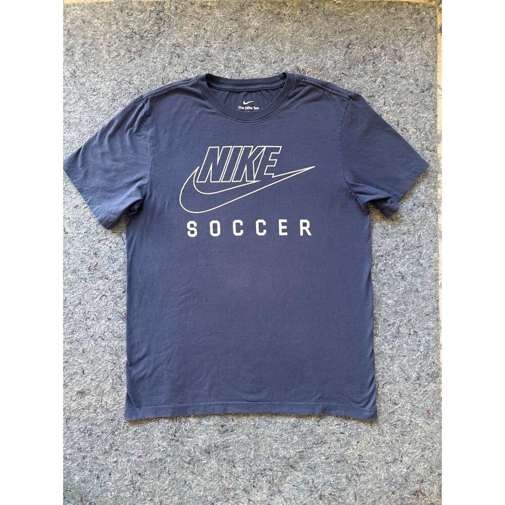 Nike Soccer Men’s Small Navy Blue Graphic T-Shirt